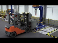 1000KG Capacity Ladle Heating Furnace Forklift Shaped Defect Free