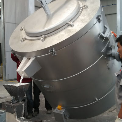 إنتاج سبائك 200-1000 كجم فرن صهر الألمنيوم PLC