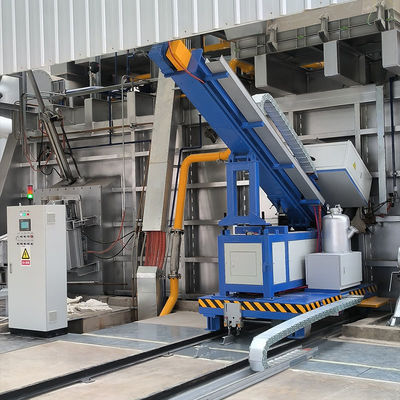 ضغط غاز التكرير من 0.4 ∼ 0.6MPa آلة حقن تدفق للسيولة الألومنيوم نطاق عمق 600-1100mm