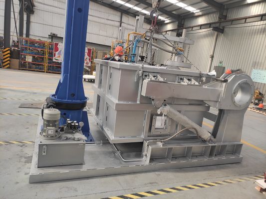 وحدة إزالة الغاز الدورانية على الخط لصهر الألومنيوم 0-1200 درجة مئوية نطاق درجة الحرارة الأبعاد 1200 × 800 × 1500 ملم إزالة الغاز عالية الكفاءة هيكل فولاذي متين