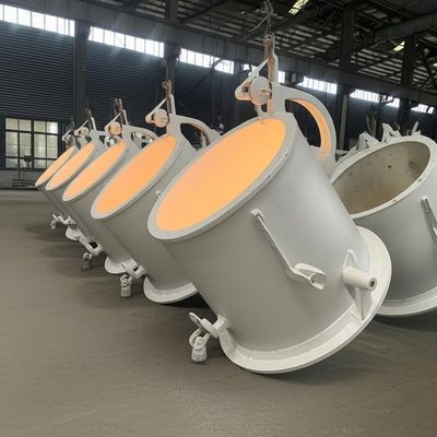 Industrial-Grade Molten Aluminum Transfer Ladles with Straight Spout and Surface Temperature Rise≤50