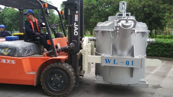 3000KG 50C مغارف نقل الألومنيوم المنصهر مع صب الشفاه