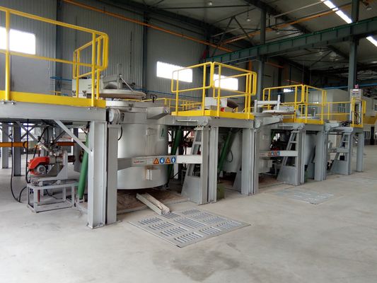 600kg 950C فرن صهر الألومنيوم الكهربائي الصناعي لقالب الصب
