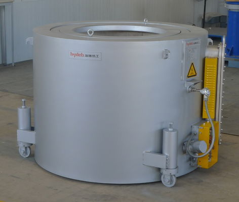 فرن قابض الألمنيوم الدوار 800KG لصهر الألومنيوم السائل