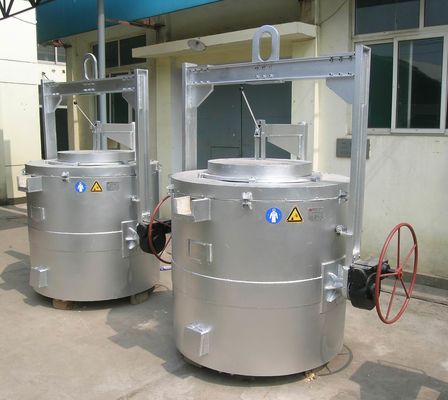 الغاز الصناعي المعلق فرن الألومنيوم بوتقة نوع كهربائي 500KG