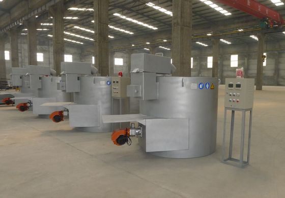 NG Gas 0.30MPa فرن البوتقة الألومنيوم لصهر سبائك الألومنيوم ISO9001