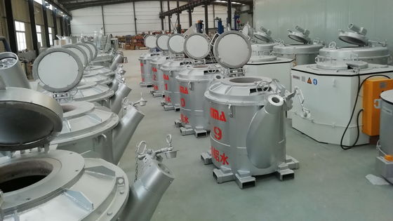 1000M غطاء مرن مصهور الألومنيوم نقل مغارف نقل المعادن شفة واحدة OEM